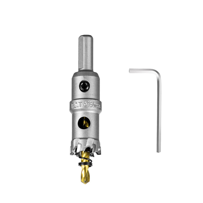 [Australia - AusPower] - SALI 3/4" (19mm) TCT Hole Saw Kit Tungsten Carbide Tipped Hole Saw Drill Bit with Titanium-Plated Pilot Drill bit for Metal, Stainless Steel, Iron, Wood, Plastic 3/4" 