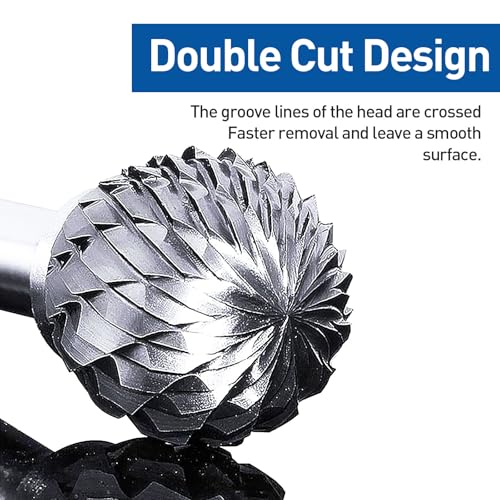 shengbenhao 30-piece carbide cutting burr set with 1/8-inch shanks for Dremel rotary tools