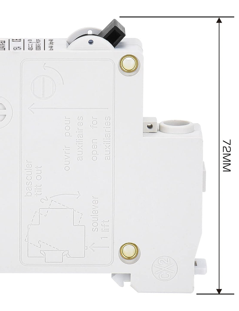 [Australia - AusPower] - DIHOOL AC/DC Miniature Circuit Breakers, 2 Pack, Single Pole 15 Amp, 12V 24V 48V 400V, Non Polarized, Solar Disconnect Switch, DIN Rail Mount, RV Battery Isolator, PV Array MCB, Thermal Magnetic Trip 15a 