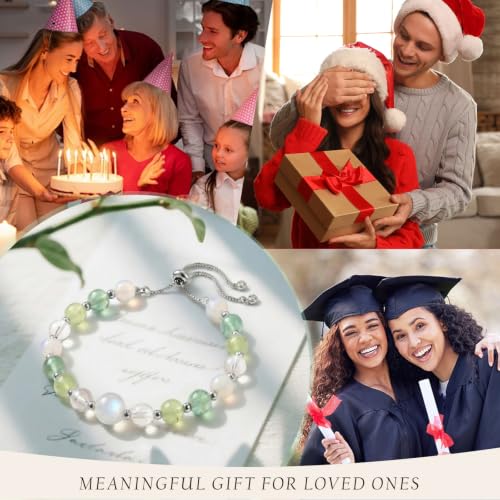 Healing Crystal Moonstone Bracelets for Women, Protection Jewelry Gifts