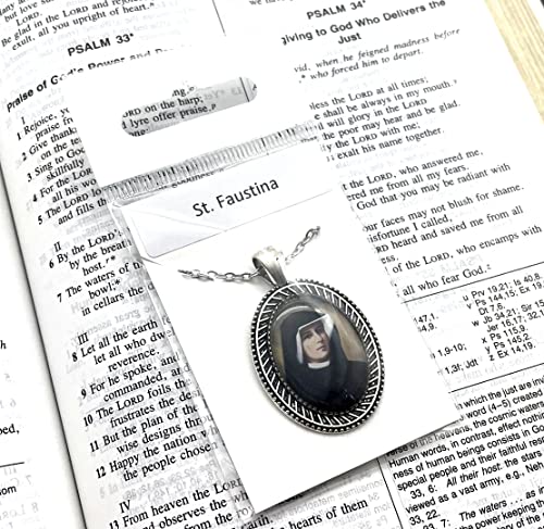 Saint Necklaces Silver Saint Faustina