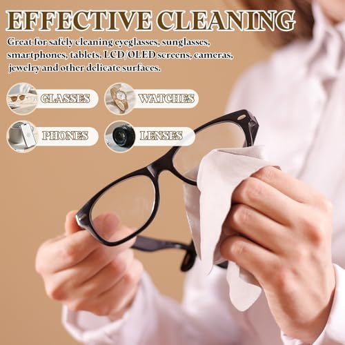 PATIKIL 6Pcs Soft Eyeglass Cloths, 15.8 x 15.8 Electronics Microfiber Cleaning Cloths Eyeglass Cleaning Fabric for Lens Wipes Glasses Cleaner Jewelry LCD Screens Cameras, Black