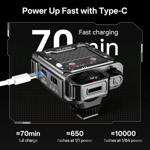 VILTROX Spark Z3-F TTL Camera Flash for Sony (Grey, Z3-(S-Mount)) Grey, Z3-(S-Mount)