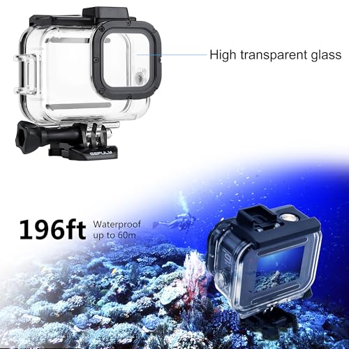 GEPULY Waterproof Case with Handle for GoPro Hero 13 12 11 10 9 Accessories