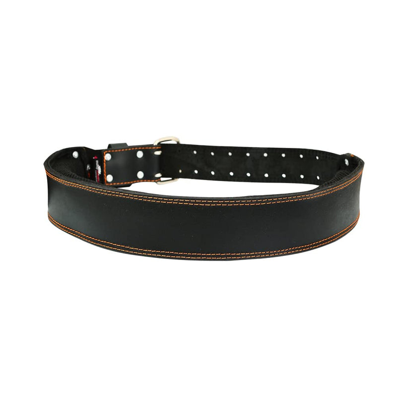 Daisy Leather Tool Belt 2.5” Inches with Back Support of High-Density Foam, Premium Grain Leather X-Large 32-Inch to 48-Inch (Black Belt) Black Belt
