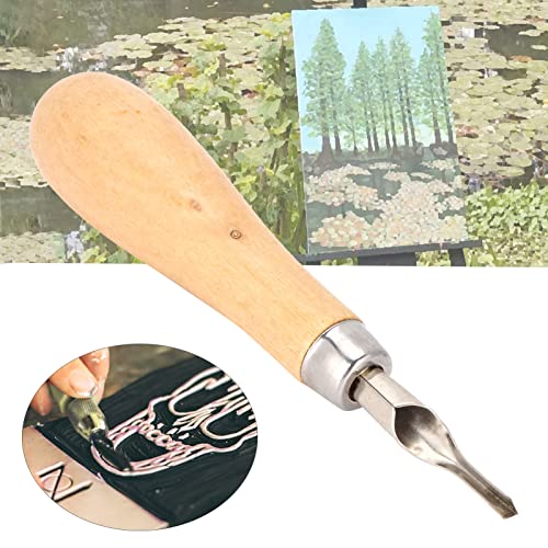 Linoleum Carving Engraving Tool Set Ideal for Rubber Stamp and Soft Wood 5 Different Blades Included