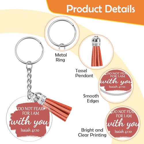 Ximalun Bible Verse Religious Keyring Christian Keyring Church Graduation Baptism Inspirational Birthday Christmas Easter Christian Gifts for Women Men Teen Friend Family