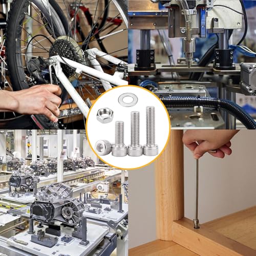 TOOINKCV 900-piece M2 stainless steel hex socket screws, nuts and washers assortment set in organizer case