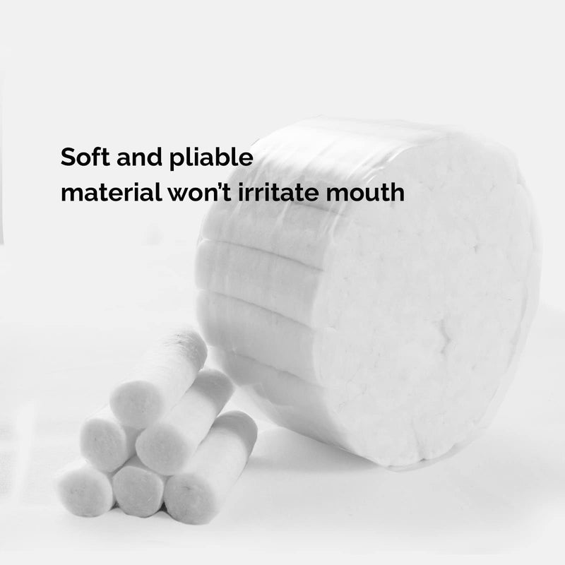 [Australia - AusPower] - Nosebleed Plugs, JMU Dental Cotton Rolls for Mouth 50 Pcs, Medium, 1.5" 1-1/2" x 3/8" 