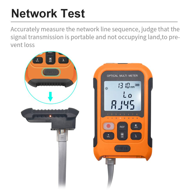 [Australia - AusPower] - Mini Optical Fiber Power Meter FC/SC/ST Universal Interface Fiber Tester Built-in 2Mw Visual Fault Locator Li-ion Battery USB Charge (OPM&VFL-2Mw-Li -New) OPM&VFL-2Mw-Li -New 