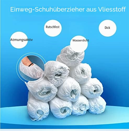 100 Pcs White Disposable Non-Woven Fabric Shoe Covers Carpet Cleaning Floor Carpet Shoe Covers