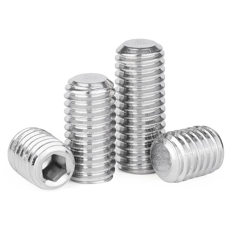 [Australia - AusPower] - Junter 100pcs M2 x 3mm Flat Point Grub Hex Socket Set Screws Metric A2 Stainless Steel DIN913 