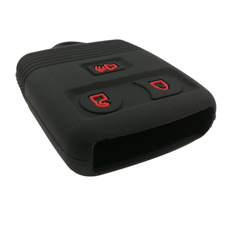 [Australia - AusPower] - 2Pcs Coolbestda Rubber Key Fob Case Keyless Cover Protector Skin for Ford F150 F250 F350 Explorer Ranger Escape Expedition Black with Red + Black with Blue 