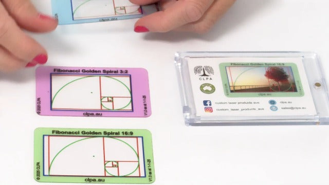 Fibonacci Golden Spiral Directors Viewfinder Card Fibonacci Spiral