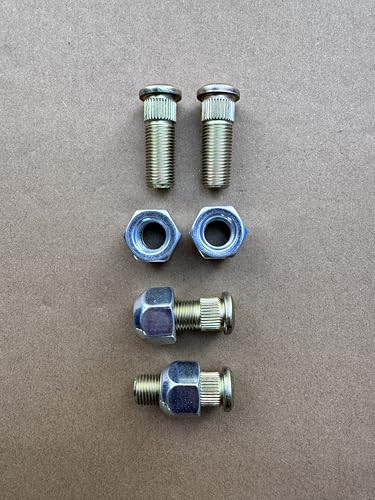 4pcs 1/2"-20 Wheel Stud 116-1696 with Lug Nuts Replacement for Toro Exmark Aerators Staris Lazer Z E S X Staris Lawn Mower