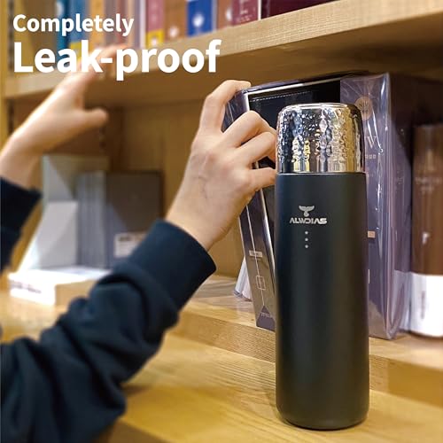 Thrista Vacuum Insulated Stainless Steel Flask, 16.9oz, Red