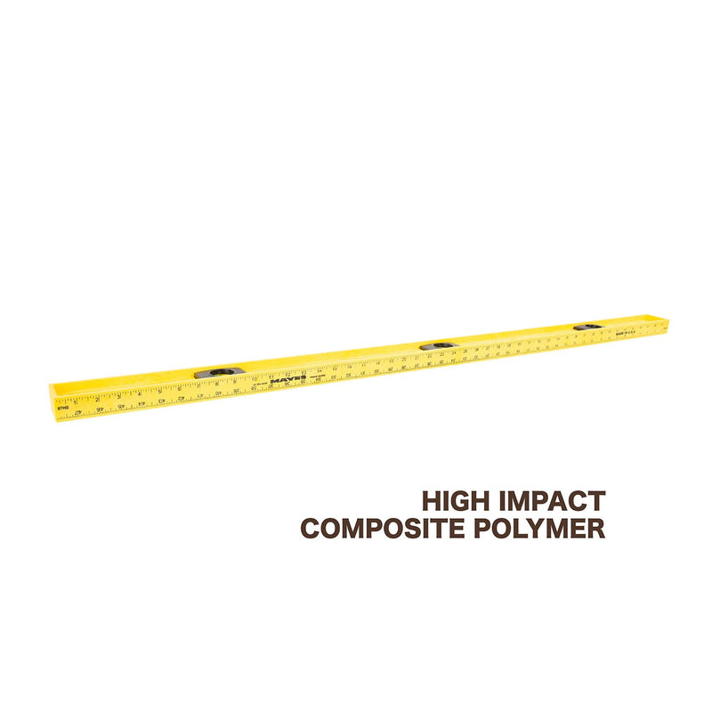 [Australia - AusPower] - Mayes Polystyrene 4ft Level, 00LM Mini LED Button Work Light, 48 Inch Level Made in the USA, 2 Button Mini Flashlights, Carpenter Tools, Button Magnetic Work Light, Impact Resistant Frame 