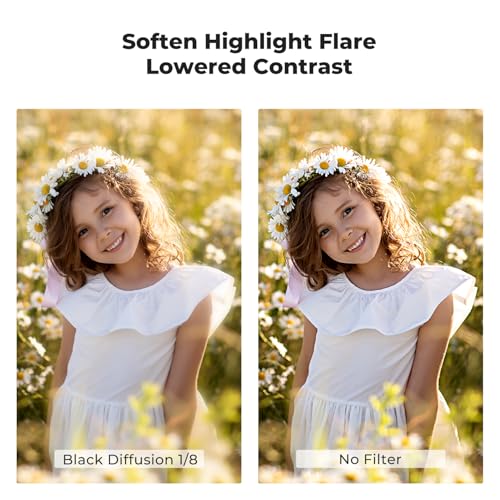 K&F CONCEPT 52mm Black Diffusion 1/8 Mist Cinematic Effect Lens Filter