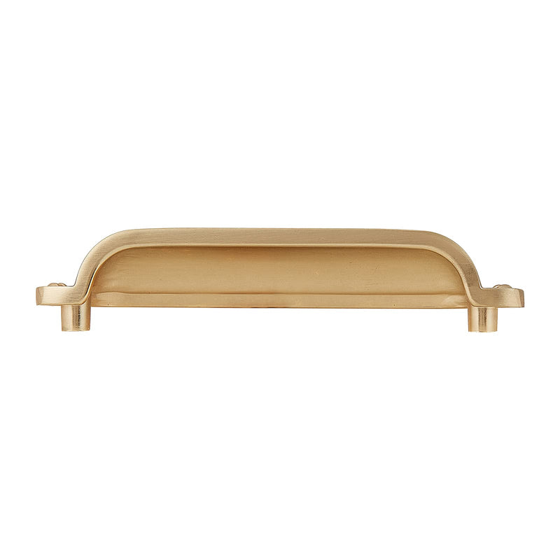 HARPOON 10 Pack Bin Cup Handle Pulls,Vintage Drawer Pulls,Cabinet Hardware,Shell Handle,3.78 Inch Brushed Gold 3.78 Inch