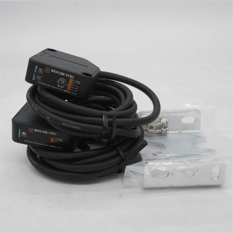 Taiss/Indoor/Outdoor Wall Mounted Photoelectric Beam Sensor Proximity Switch 12-240VDC 24-240VAC Induction Range 35 Foot BEN10M