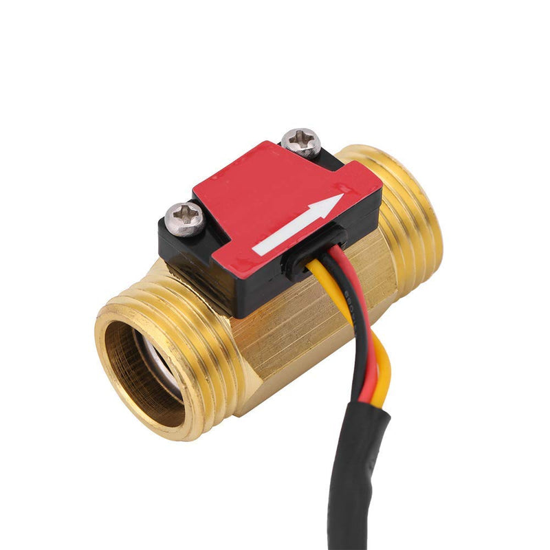 G1/2 Inch Electric Magnetic Flow Switch 2 Inch Flow Meter Turbine Water Flow Meter Magnetic Brass Inline Hall Flow Sensor Switch Male Thread 1 to 25 L/min