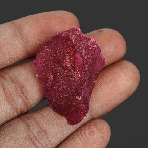 77 Ct. A Grade Natural Raw Rough Red Ruby Earth Mined Healing Crystal Rough Stone for Cabbing, Lapidary GA-124