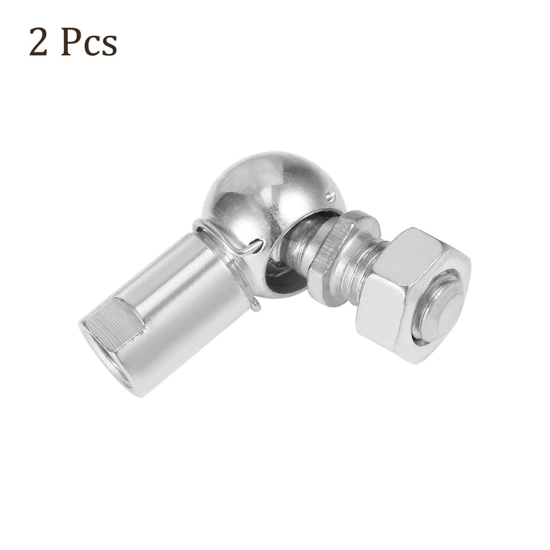 [Australia - AusPower] - 2pcs CS10 Angle Ball Joint - [M6x1.0 Left Female Thread, M6x1.0 Right Male Thread] Gas Spring Elbow Joint Fitting for Automotive, Hinged Door, Cupboard 