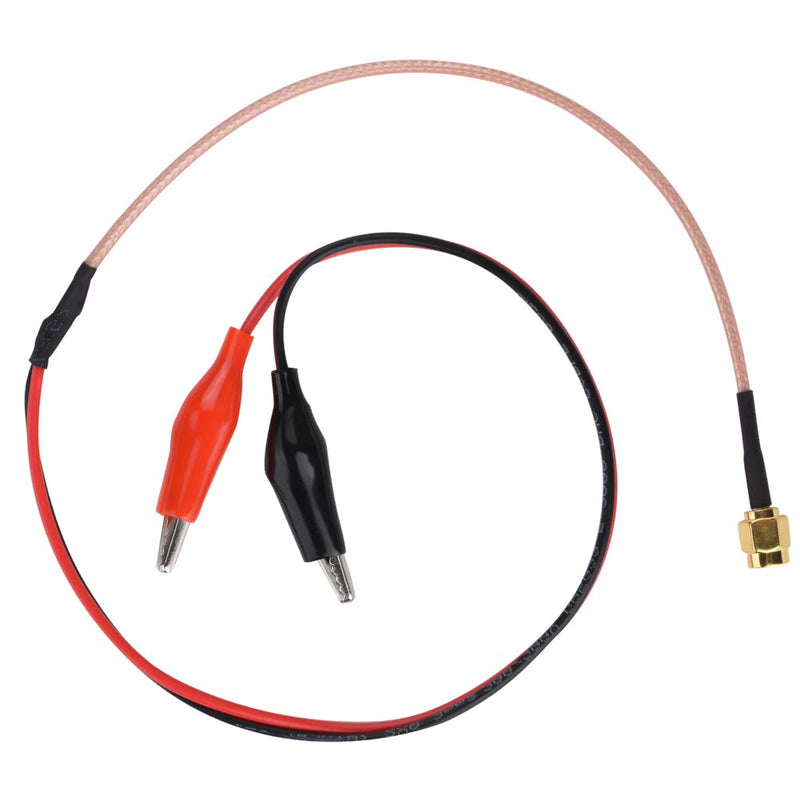 [Australia - AusPower] - Walfront 1PC Radio Frequency RF Connection Coaxial Cable Ended Clips Red and Black Test Wire 52cm 