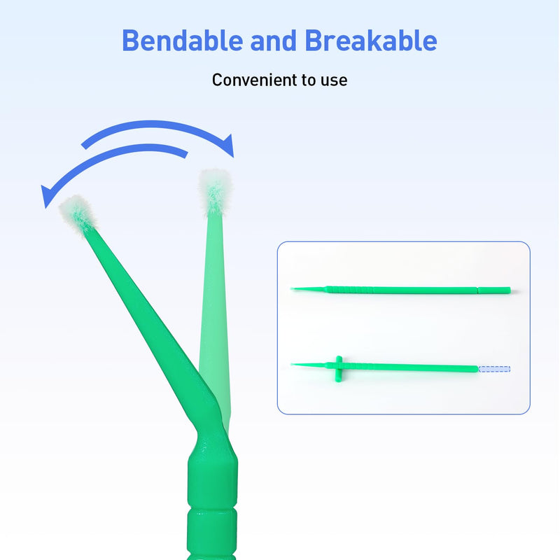 [Australia - AusPower] - JMU 400pcs Dental Micro Applicators Brushes Fine, Disposable Microswabs 2.0mm 400 