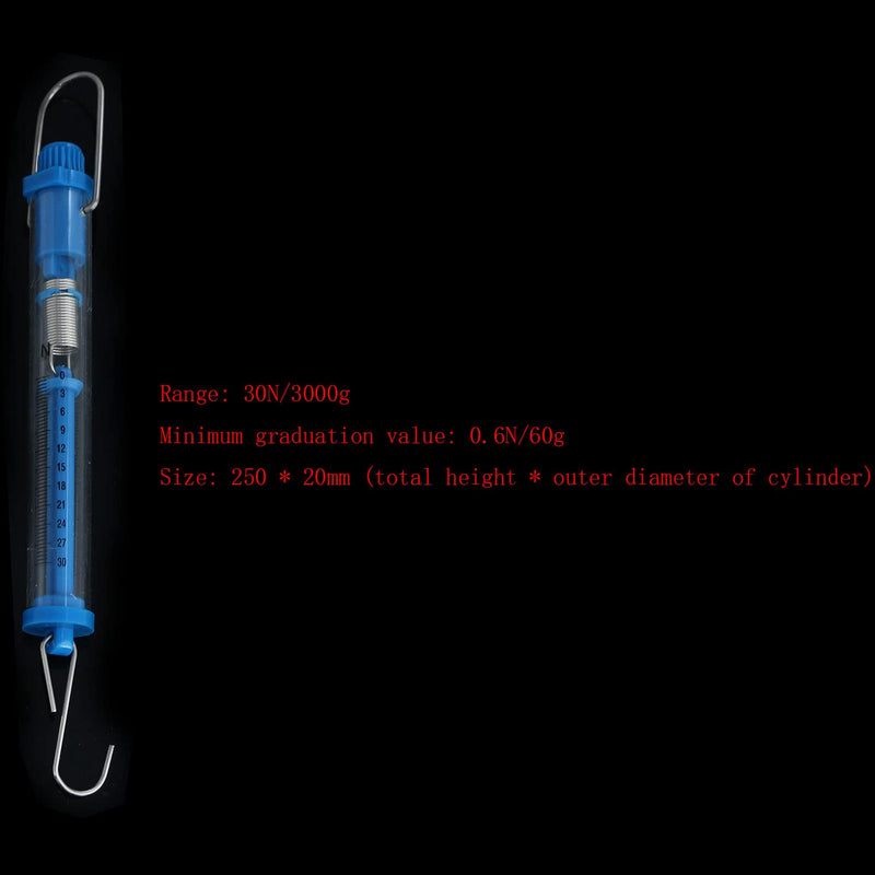 [Australia - AusPower] - Spring Scale TAODAN 5PCS 5 Sizes Scientific Plastic Transparent Tubular Spring Balance, Hanging Tube Spring Scale, 1N, 5N, 10N, 20N, 30N 