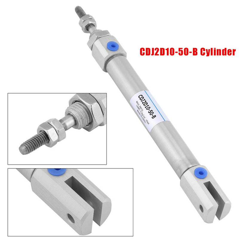 1pc Pneumatic Cylinder Double Acting Stroke 50mm / 2inch Compact Mini Stainless Steel Air Cylinder 1Mpa