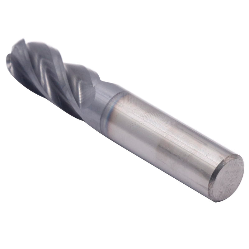 [Australia - AusPower] - BestParts High Performance Ball Nose Solid Carbide End Mill - AlTiN Coated, 4 Flute, 30 Degree Helix, 1/2" Cutting Diameter, 1/2" Shank Diameter, 1" Length of Cut, 3" Overall Length, Square End 1/2 in 