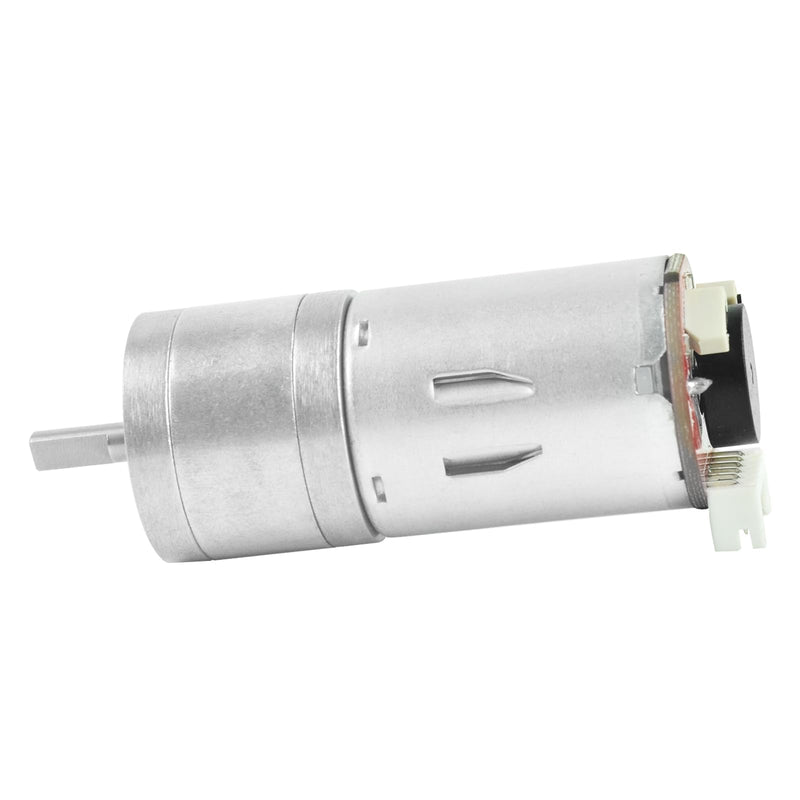 [Australia - AusPower] - 2Pcs Gear Motor with Encoder DC 12V 100RPM Gear Ratio 1:45 D Shaft Metal Encoder Gear Motor Silver for Smart car/Robot RC Model DIY Engine 
