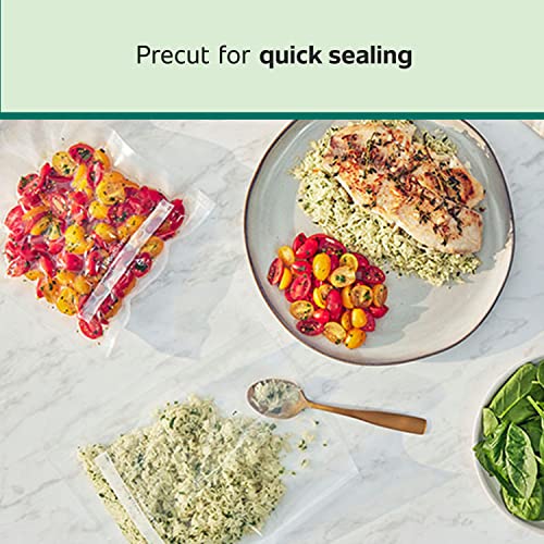 FoodSaver Precut Vacuum Sealer Bags for Airtight Food Storage and Sous Vide Cooking, BPA-Free, 1 Quart, 44 Count 44ct