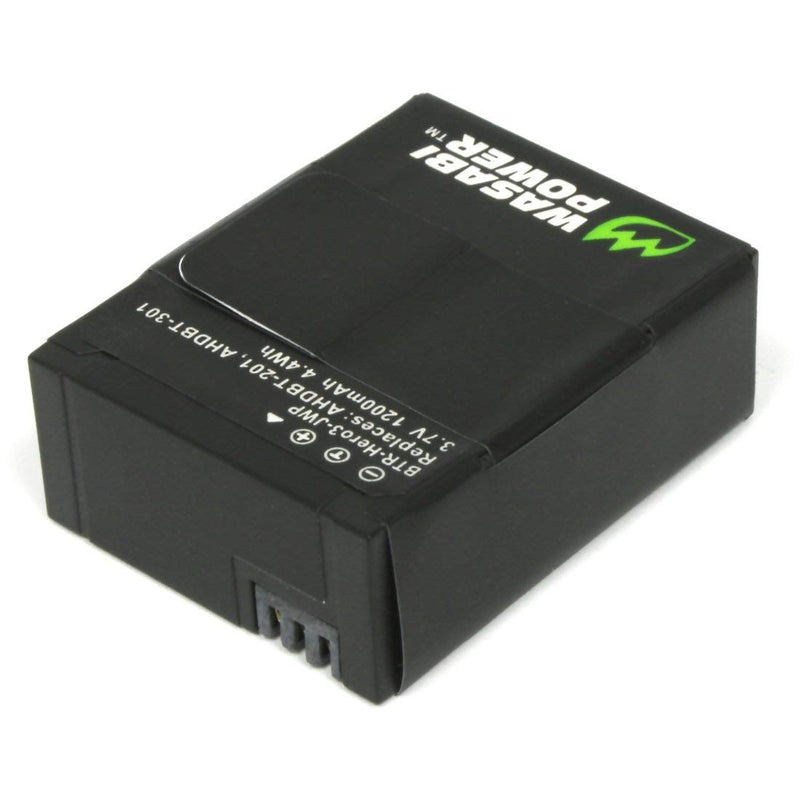 [Australia - AusPower] - Wasabi Power Battery for GoPro HERO3, HERO3+ and GoPro AHDBT-201, AHDBT-301, AHDBT-302 (1200mAh, 2-Pack) 