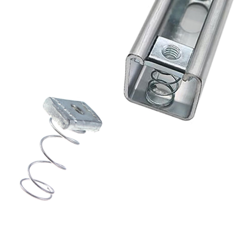 [Australia - AusPower] - Maxmoral 12pcs M8x6mm Spring Channel Nuts with Zinc Electroplate Finish, Long Spring Nuts Great for Use with Strut Channel 