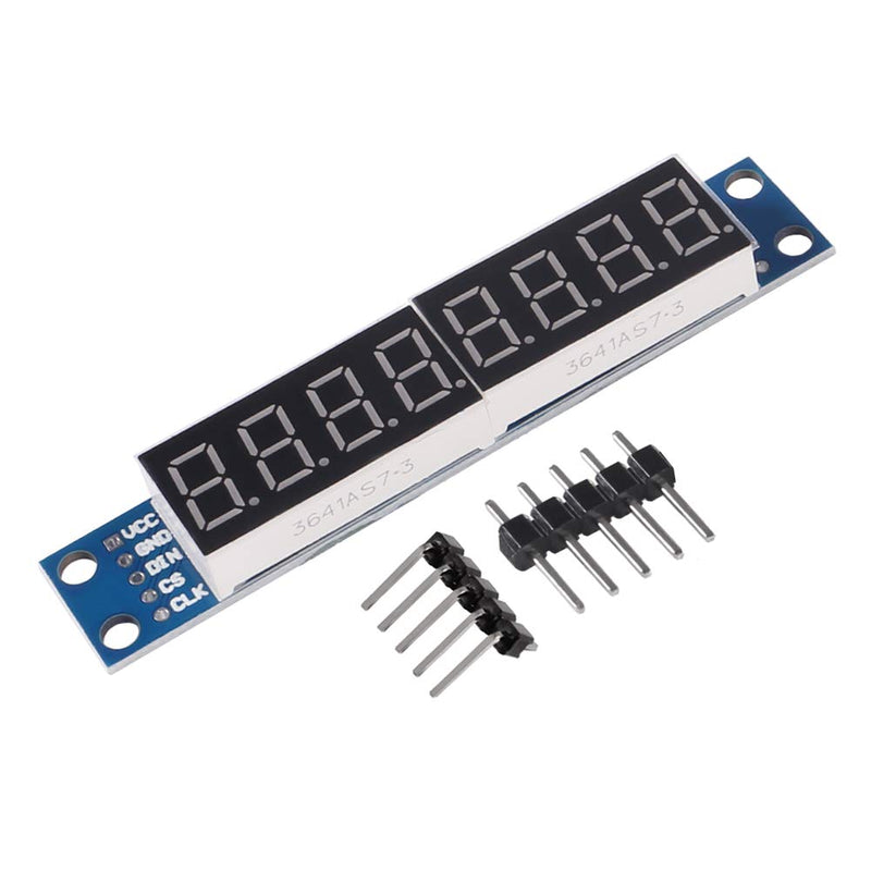 5 PCS 8 Digit 7 Segment Module MAX7219 8 Bit Digital Segment Tube LED Display Module Compatible with Arduino MCU/51/AVR/STM32/Raspberry Pi 4 Model B