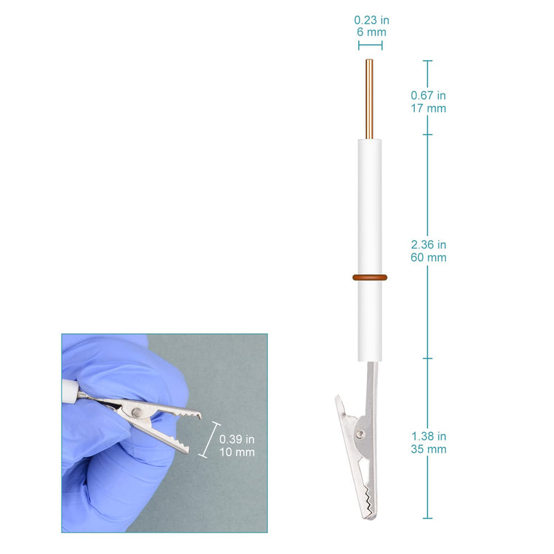 [Australia - AusPower] - stonylab 304 Stainless Steel Electrode Holder, Alligator Clip, 0.1-5mm Clampable Thickness 80 mm 