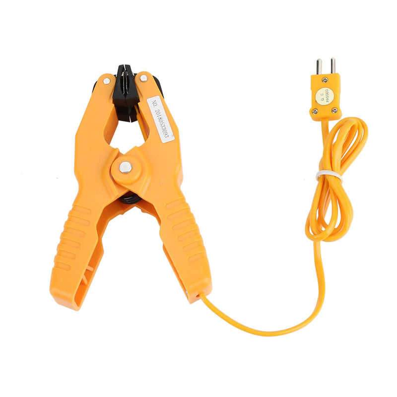 [Australia - AusPower] - Clamp Temperature Probe, HT-05 K Type Pipe Clamp Thermocouple with 1~3/8" Jaw, -40~200°C HVAC Tools Temperature Clamps, Yellow Lead Pipe Clamp for Pipes Temperature Test 