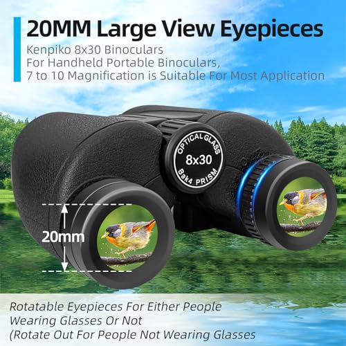 8x30 Binoculars for Adults & Kids with Tripod & Phone Adapter Black With Accessories