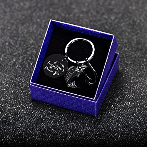 Gredstar Fishing Urn Keychain for Ashes, Cremation Keepsake Memorial Black