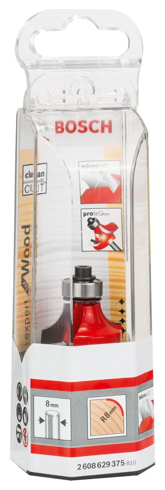 [Australia - AusPower] - Bosch 2608629375 Rounding Router bit Expert 8x28,6x55mm, Silver Ø 28,6mm 