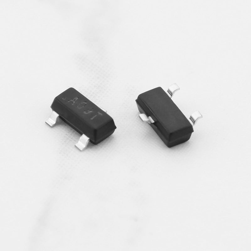 Pack of 50 AO3400 A09T 5.7A 30V N-Channel P-Channel Enrichment Mode Field Effect Transistor Compatible with MOSFET SMD Transistor AO3400 SOT-23