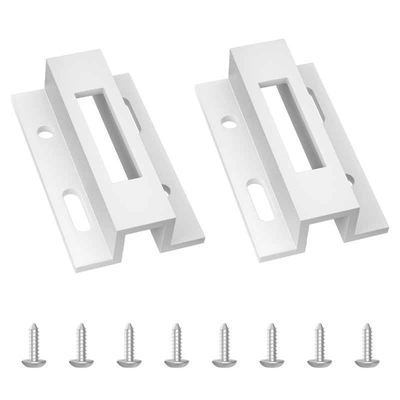 Patio Sliding Door Keeper／Hook Style Latch／E 2124 Latch Lock Replacement Pella,Micron 1200 Series,Viking Doors and Other Sliding Glass Doors,Extruded Aluminum (White) (2 Pack) 2 Pack