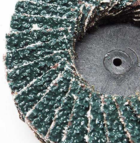 [Australia - AusPower] - Benchmark Abrasives 2" Quick Change Zirconia Flap Disc Grinding Wheel with Male R-Type Back Design - Cleaning Finishing Deburring of Irregular Surfaces - for Die Grinder & More (10 Pack) 36 Grit 