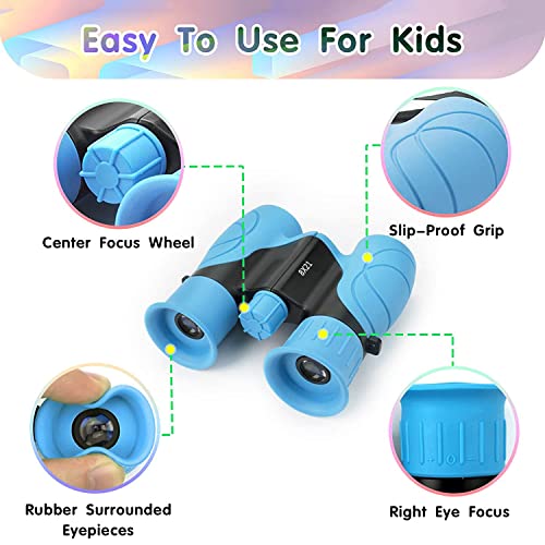 Binoculars for Kids 8x21 High-Resolution for Bird Watching Blue