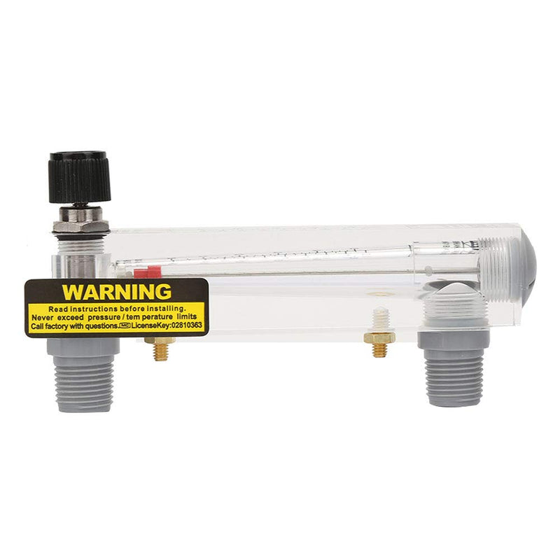 [Australia - AusPower] - LZM-15T 1/4" BSPT Thread Flowmeter, 0.1-0.5GPM Adjustable Panel Type Transparent Acrylic Water Flow Meter, Portable Liquid Flowmeter with Knob for Measuring The Liquid Medium 