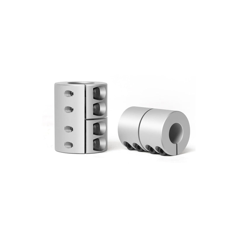[Australia - AusPower] - 8mm to 8mm Aluminum Rigid Clamp-On Shaft Coupling, 32mm Diameter x 45mm Length, Motor Shaft Connector for CNC Machines, 3D Printers, and DIY Encoders Bore 8mm to 8mm 1 