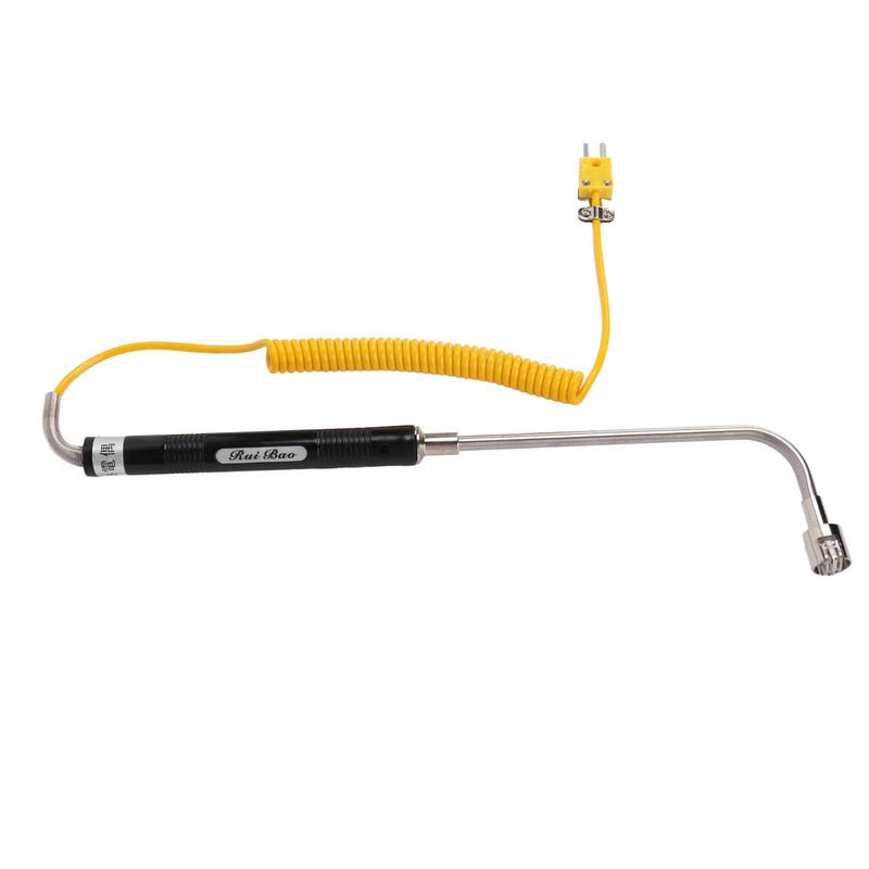 [Australia - AusPower] - K Type Thermocouple Probe Handheld Surface Temperature Sensor with Insulated Handle for Fast Accurate Industrial Temperature Testing(Curved Shank thermocouple) 