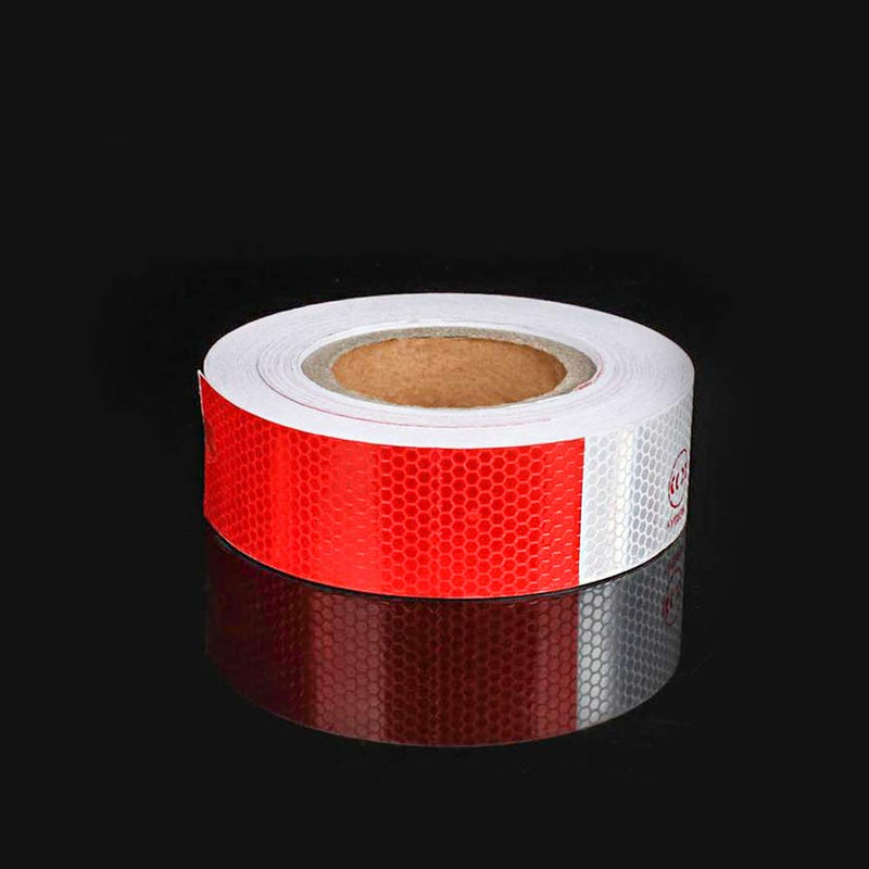 ONTWIE 30ft X 2" Reflective Safety Tape Yellow + 30ft X 2" Reflective Safety Tape White Red